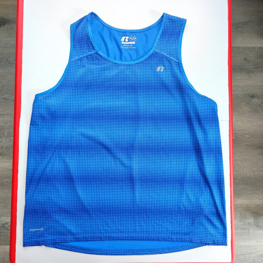 Russell Athletic dri-power 360 training fit muscle Tee blue men's size XL